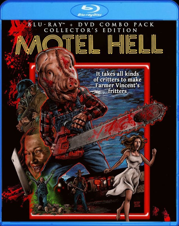 Official Artwork for Scream Factorys Motel Hell Blu ray